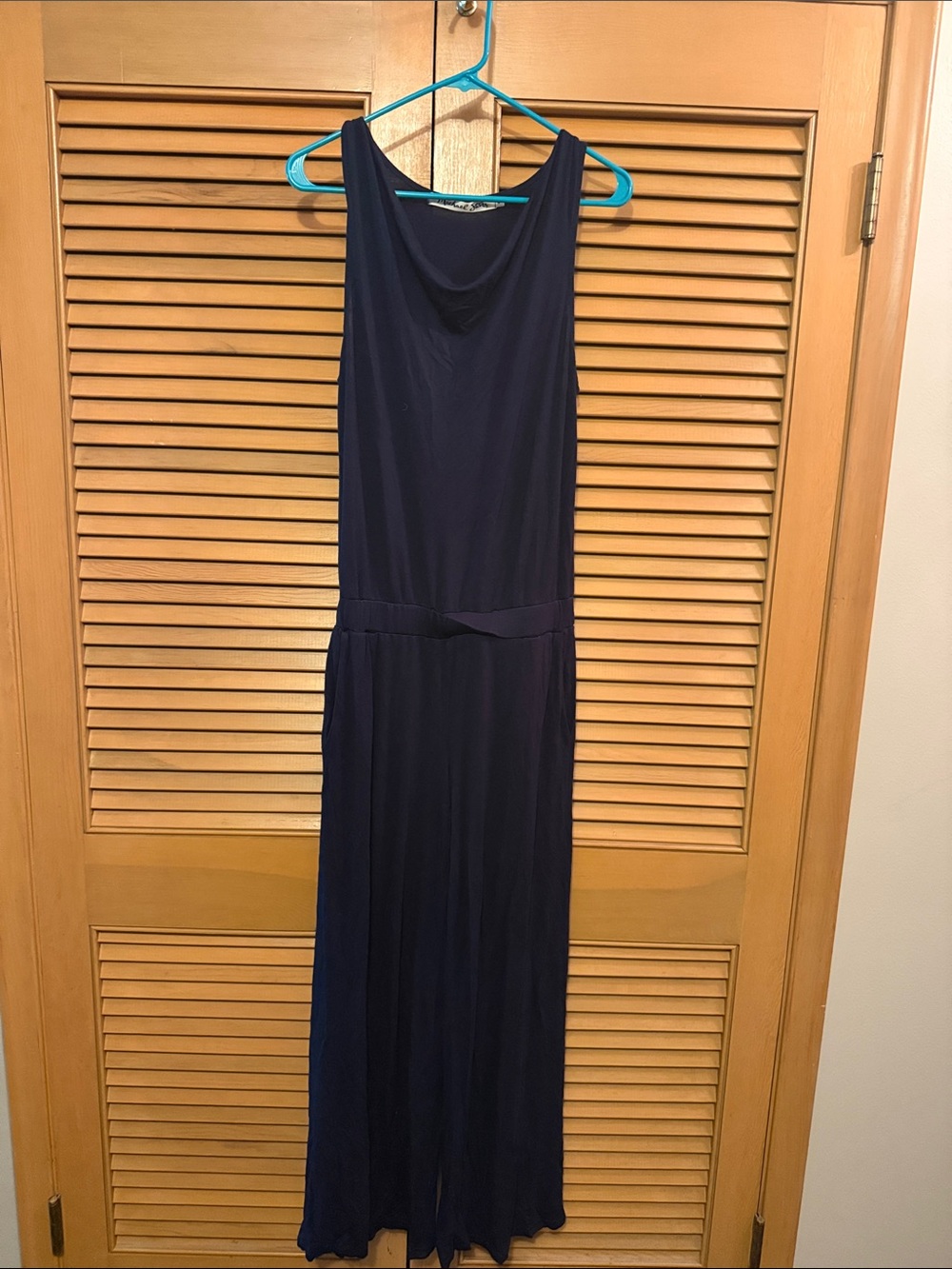 Michael Stars Navy Sleeveless Maxi Jumpsuit